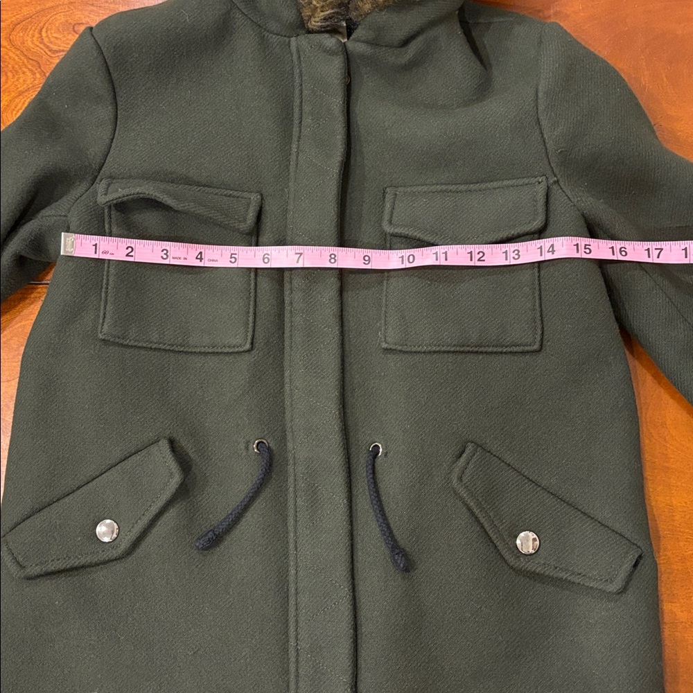 Zara Kids Wool Blend Faux Fur Hooded Coat - Picture 10 of 11